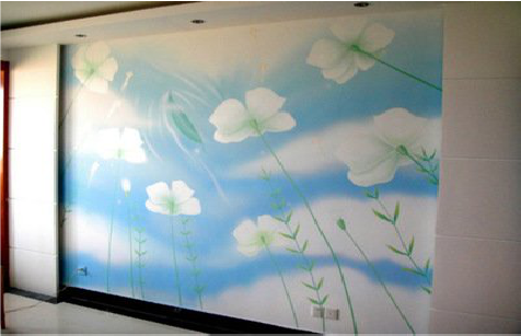 新密画墙绘怎么画好白云的蓬松感？