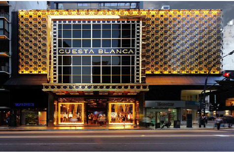 新密门头设计与商业空间的纽带。