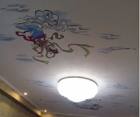 新密如何快速绘制天花板上的手绘墙?