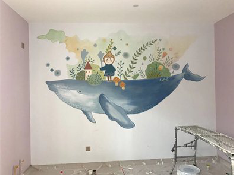 新密手绘墙的特点及优势。